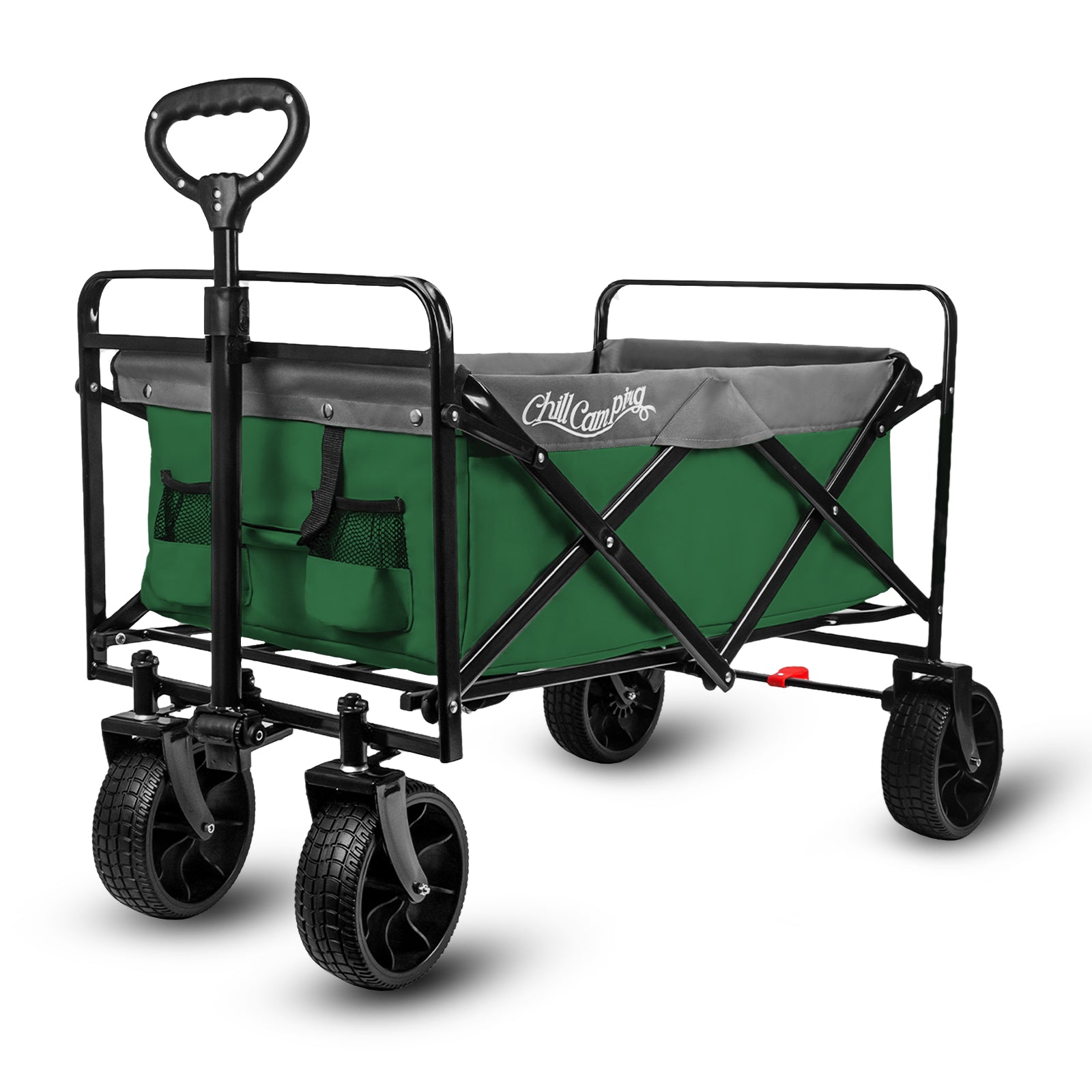 Ribitek Beach Wagon Cart With Big Wheels For Sand, Outdoor All-Terrain  Folding Wagon, Collapsible Wagon With Adjustable Handle For Camping,  Sports, Sh リュック、バッグ