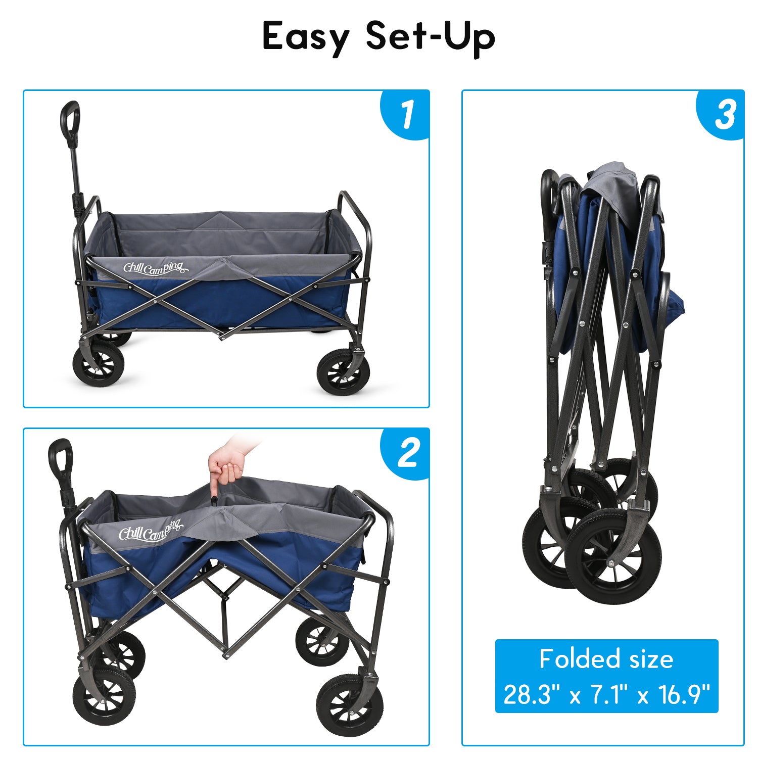 Utility Collapsible Wagon for Groceries 2133L